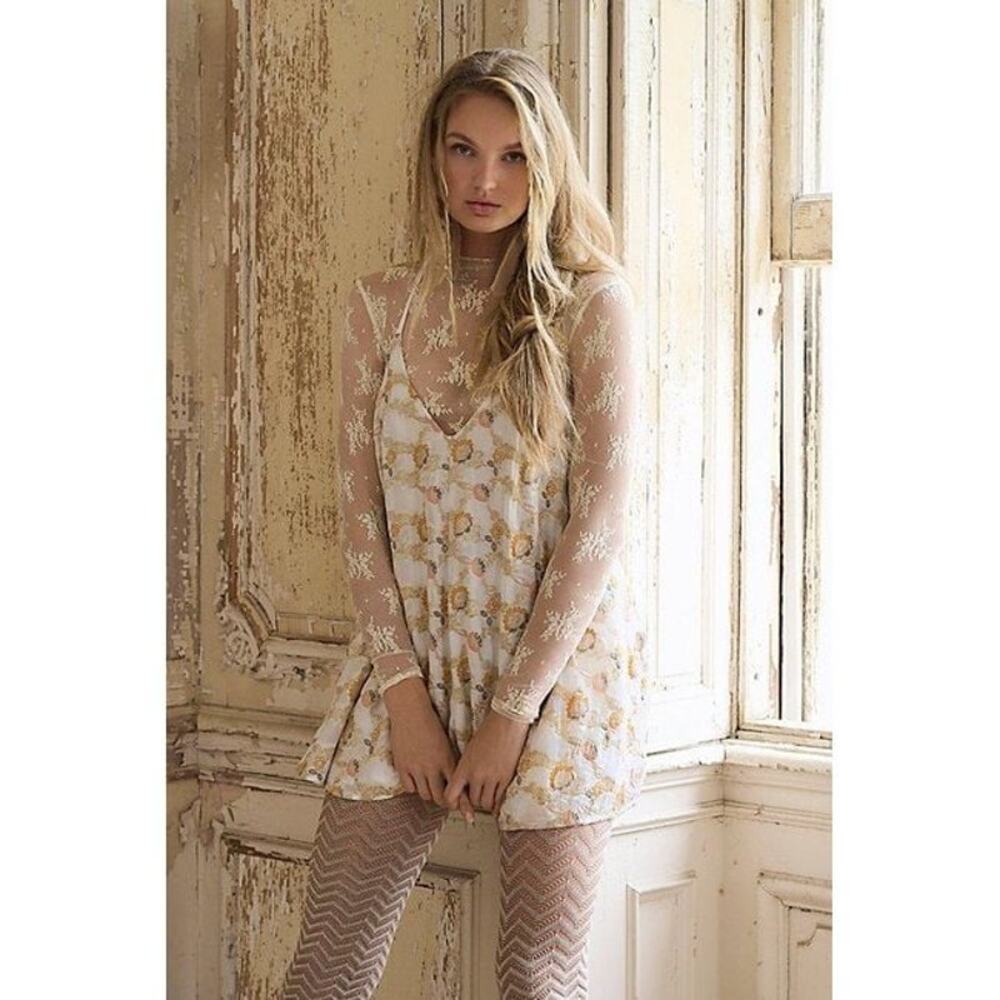 Free People NWOT‎ Jacquard Chiara Romper - Picture 5 of 6